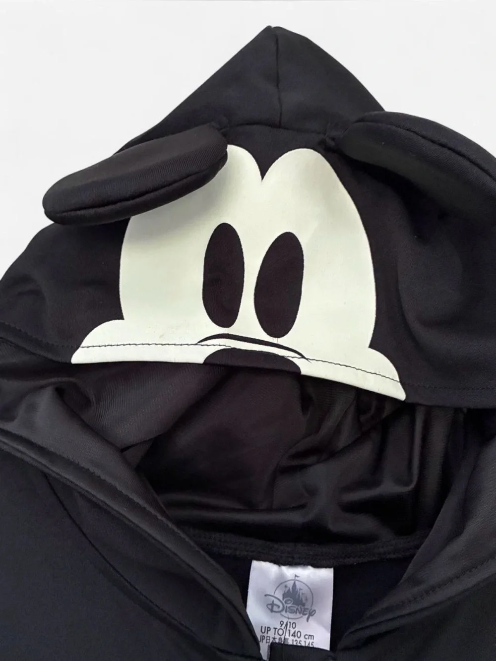 Disney Mickey Mouse Glow-In-The-Dark Jumpsuit Skeleton Kids Costume Size 9/10